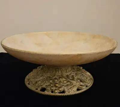 CERAMIC COMPOTE PEDESTAL FRUIT/DESSERT BOWL, View more