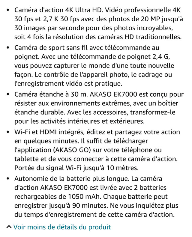 Caméra style go pro dans Appareils photo et caméras  à Longueuil/Rive Sud - Image 3