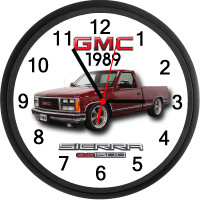 1987 GMC Sierra 1500 (RED) Custom Wall Clock - Brand New