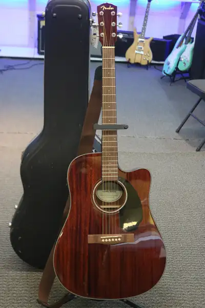 Fender Acoustic Electric Guitar CD-60SCE Dread, All-Mah WN (#422, View more