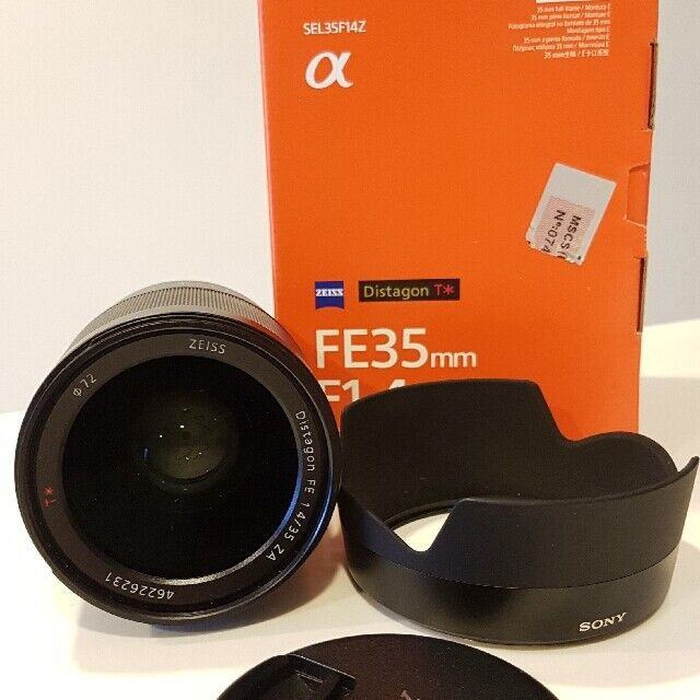 Sony Zeiss FE 35 1.4 T* prime lens in box, (sony a7 a9 series) dans Appareils photo et caméras  à Longueuil/Rive Sud