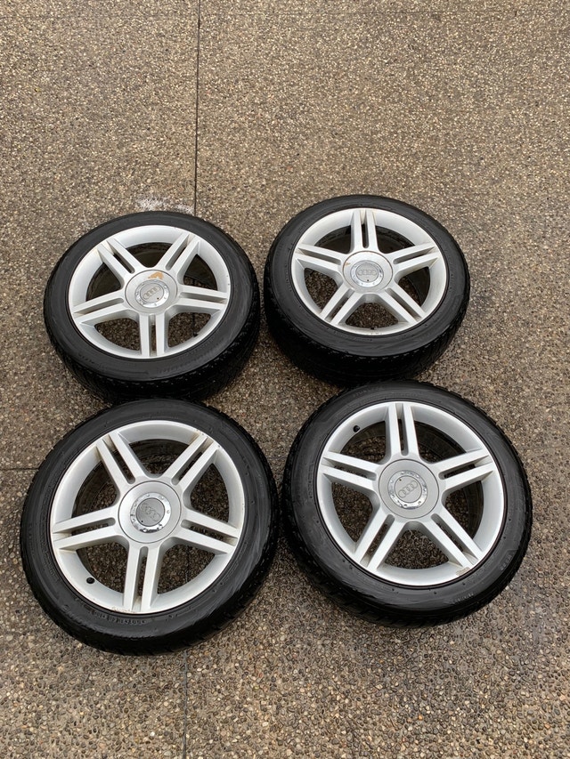 17” Audi Wheels & Winter Tires (Blizzak WS80) Tires & Rims