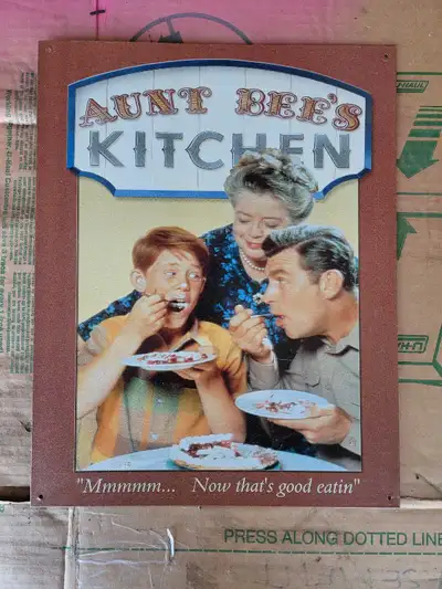 Metal Sign Aunt Bee's Kitchen Mmmmm, now that's good eatin, View more