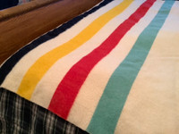 Pristine Antiq Hudson Bay England 4 Point Multi Coloured Blanket