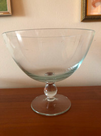 Large Beautiful Luigi Bormioli Glass 10-in. Pedestal Bowl