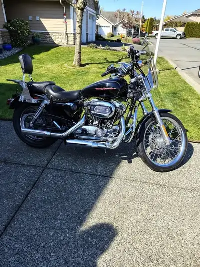 Harley Davidson 2005 XL1200C Sportster. 19,300 miles, K&N air filter / jetted carb, Mustang seat, Sc...