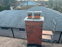 Brick chimney tuckpointing