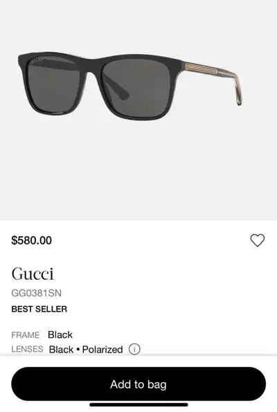 GUCCI - GG0381SN SUNGLASSES AUTHENTHIC , View more