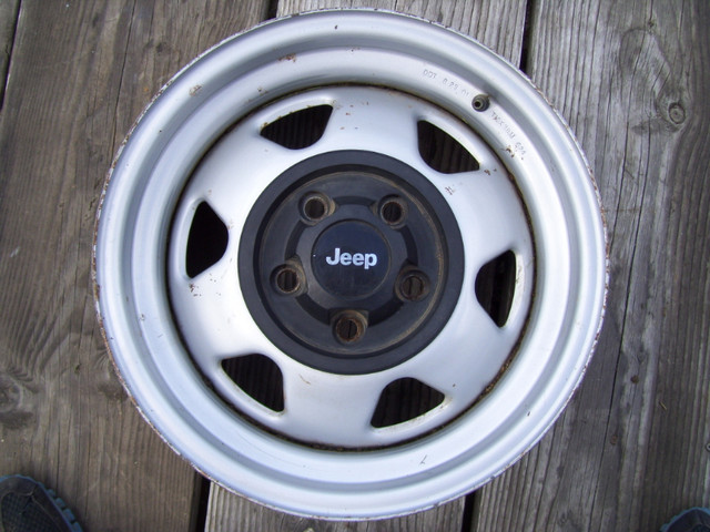 Jeep Wrangler YJ Cherokee XJ Comanche MJ OEM Steel Wheel Rim in Tires & Rims in Grande Prairie