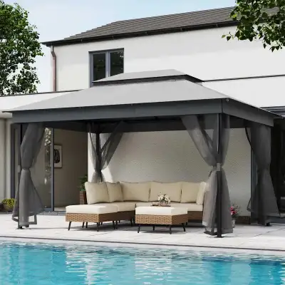 13x10 LAUSAINT HOME Outdoor Patio Gazebo 10'x13' - Roof Colour:, View more