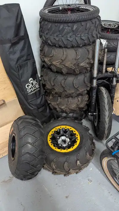Been used once, not worn out at all. ITP tires were $720 new Can am Rims were 423$ new Can am Rims P...