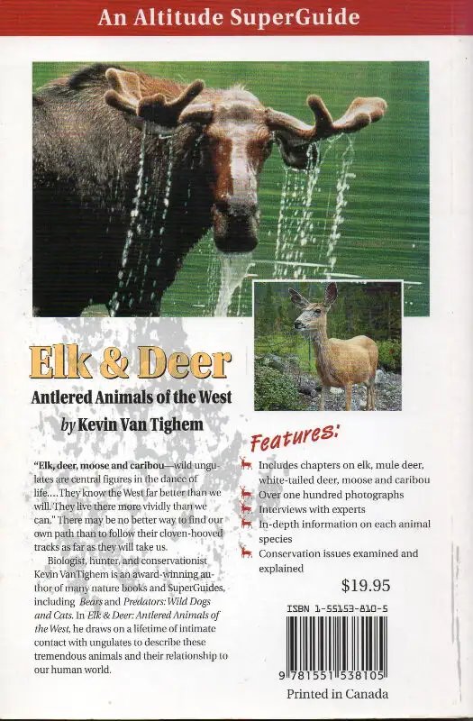 ELK & DEER: Antlered Animals of the West - Kevin Van Tighem in Non-fiction in Ottawa - Image 3