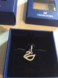 swarovski swan logo charm for bracelet or necklace