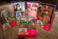 WIZARD OF OZ BARBIES BY MATTEL *SET OF 5* NEW IN BOX
