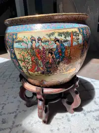 Vintage Chinese Porcelain Fish Bowl