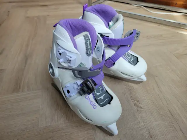 Oxelo Kids' Learning Adjustable Ice Skates Size 9C / 10C / 10.5C in Skates & Blades in Markham / York Region - Image 3