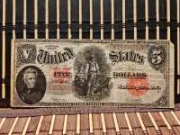 1907 US 5 Dollar F-91   Banknote