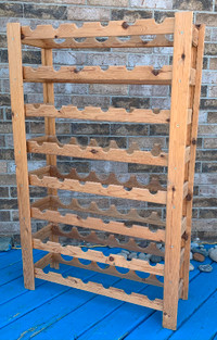 48-bottle engineering designed wooden wine rack good condition
