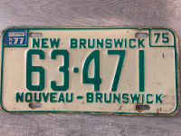 License Plate 1975 - New Brunswick