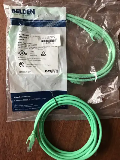 Belden 7 footer cat 5e Ethernet cables, View more