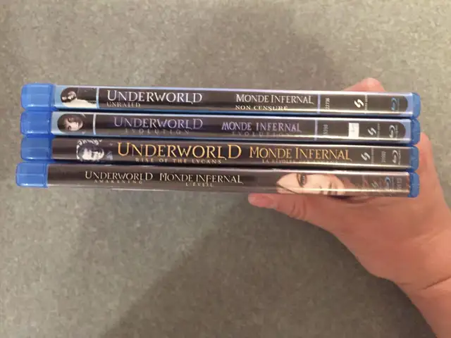 Blurays EUC Underworld 1 2 3 4 Evolution Rise Lycans Awakening63347537258371122