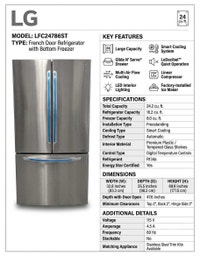 ❄️33" LG French Door Stainless Steel ✔️1-Year Warranty   City of Toronto Toronto (GTA) Preview