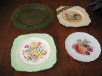 3 china cake plates made in England