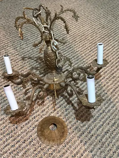 antique chandelier with all crystals , View more