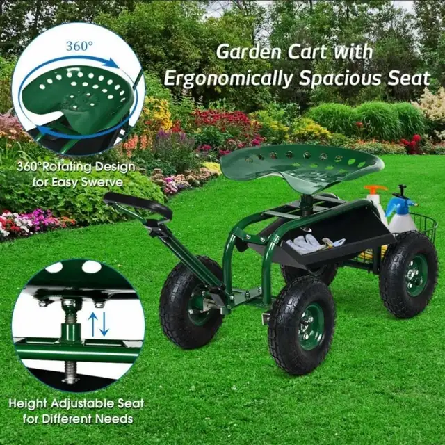 SAVE BIG-Rolling Garden Seat in Patio & Garden Furniture in City of Toronto - Image 6