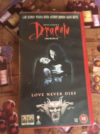 Dracula Bram Stokers 1996 VHS Tape