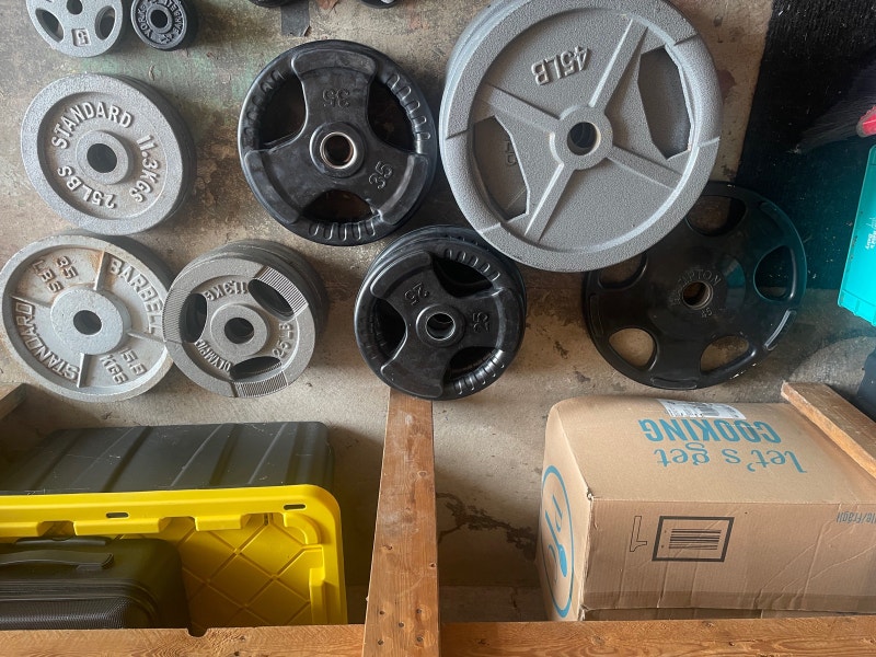 2” Olympic Plates rubber and cast iron weights Exercise Equipment