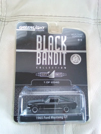 GREENLIGHT BLACK BANDIT 1965 FORD MUSTANG GT DIECAST MINT 
