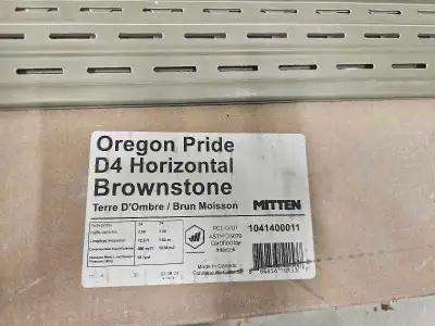 Selling a full unopened box of Mitten Brownstone D4 horizontal siding.
