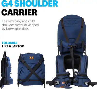 MiniMeis G4 Shoulder Baby Carrier - Navy, View more