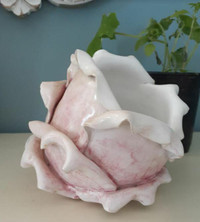 Vintage ceramic shabby chic cabbage rose planter holder vase