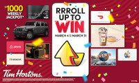 Discount codes won in Tim Hortons Roll Up To Win