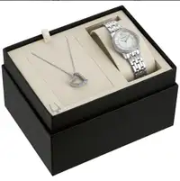 Bulova Women's Crystals Stainless Steel Bracelet Watch necklace