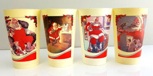 Vintage Coca-Cola "Haddon Sundblom Collection" Plastic Cups in Arts & Collectibles in City of Toronto