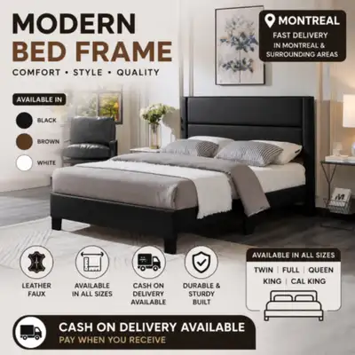 Lits modernes disponibles. Livraison rapide à Montréal., View more