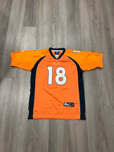 Vintage Reebok Denver Broncos NFL Retro Jersey Youth XL Orange, View more