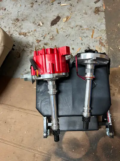 two sbc dizzies, intake,fuel pump 250 psi, filter, corvette fuel regulator, ls swap oil pans for che...