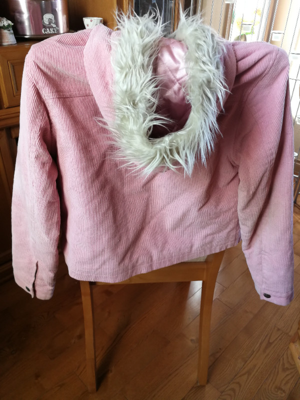 Pink Corderoy Hooded Jean Jacket in Women's - Tops & Outerwear in Lethbridge - Image 2