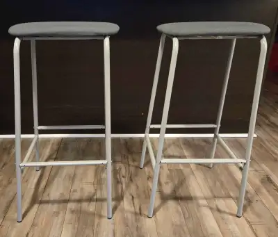 Bar Stools - 2 Units - Gray - Mint Condition , View more