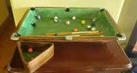 Large Rare Vintage Pool Table Ashtray (2 piece) Cardinal