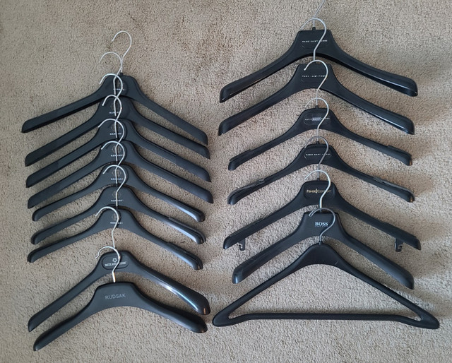 Quality Brands Bended Plastic Clothing Hangers ($2/ea) - storage in Storage & Organization in London