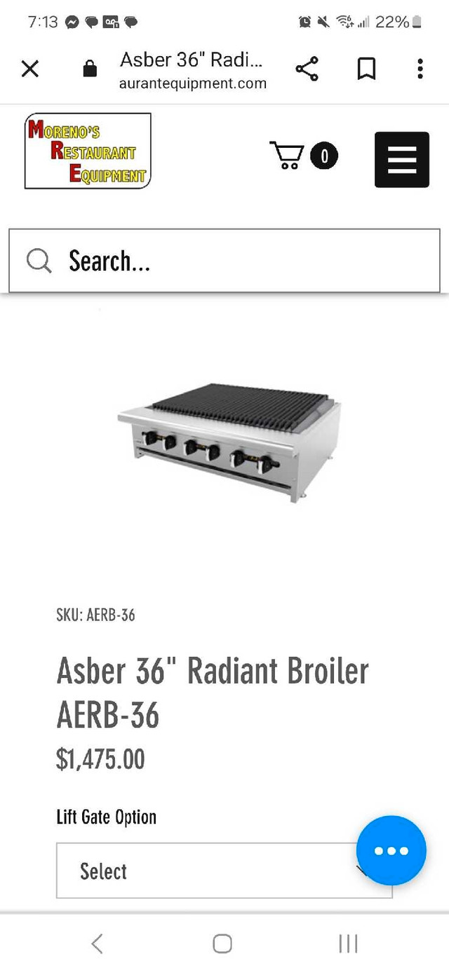 Asber 36" radiant charbroiled *NEW* in Industrial Kitchen Supplies in Peterborough - Image 2