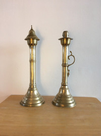 2 Magnifiques Chandeliers Antique Brass c XIXè / 19th Century
