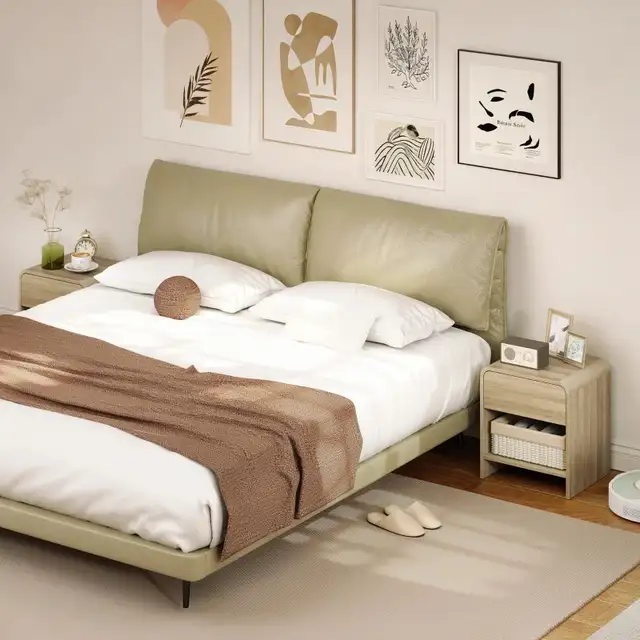  Set of 2 Modern nightstands Bedside Table with Rounded Corners in Dressers & Wardrobes in Markham / York Region - Image 8