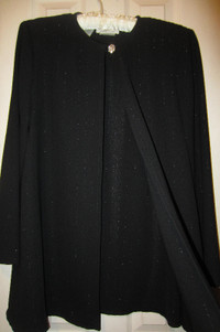Braemar Black Cape-style Dress Top