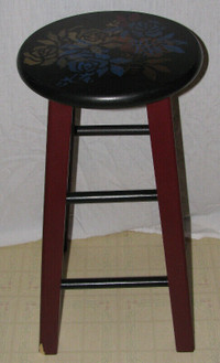 Solid Wood Stool Painted